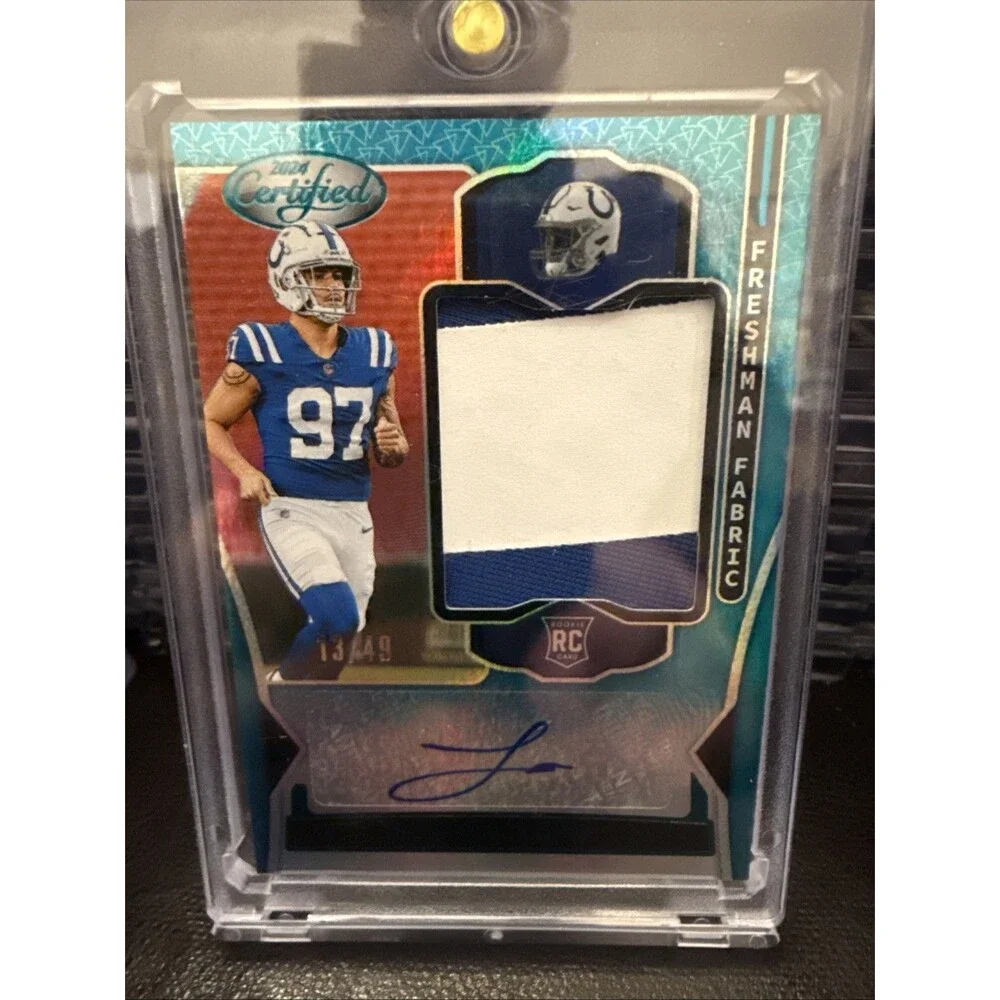 2024 Panini Certified Signatures Laiatu Latu /49 Colts Teal Rookie RPA